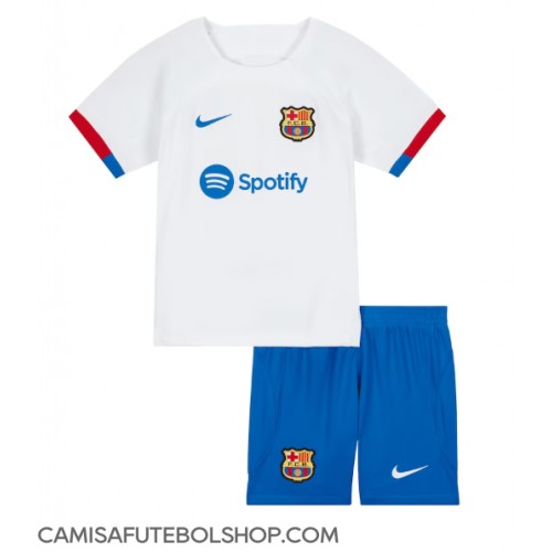 Camisa de time de futebol Barcelona Replicas 2º Equipamento Infantil 2023-24 Manga Curta (+ Calças curtas)